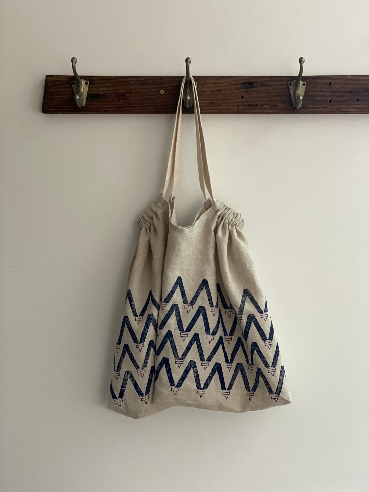 Block Printed Tote Bag