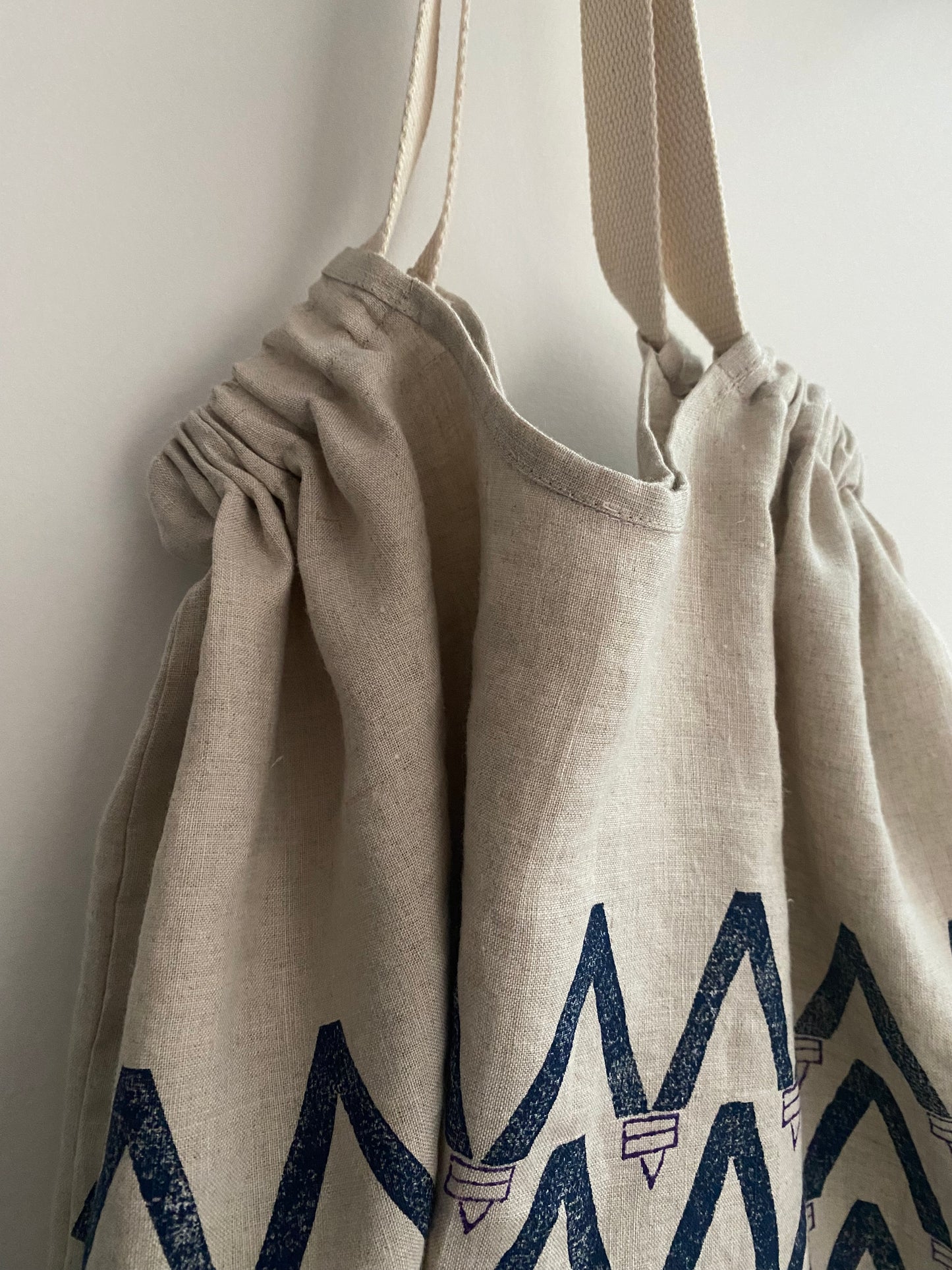 Block Printed Tote Bag
