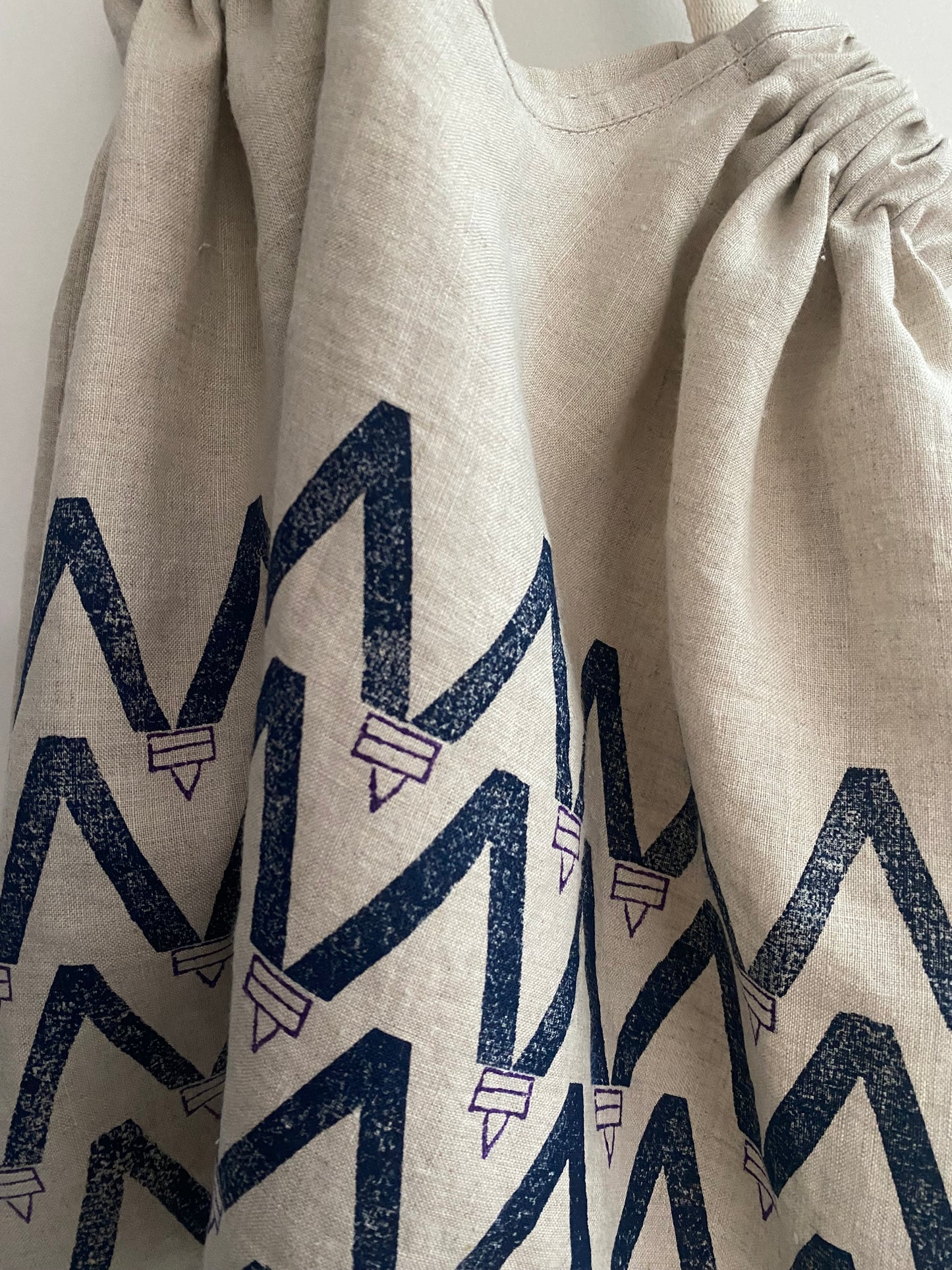 Block Printed Tote Bag