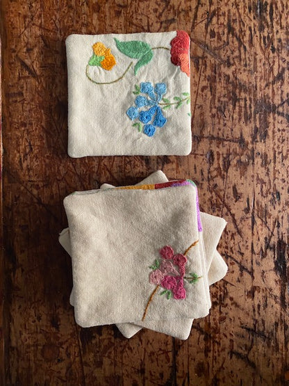 Vintage Linen Coasters