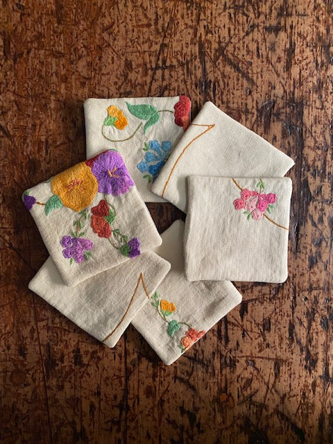 Vintage Linen Coasters