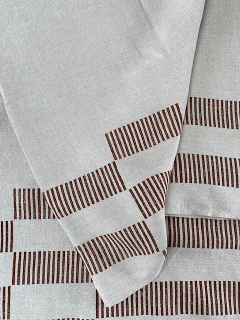 Block Printed Linen Table Cloth