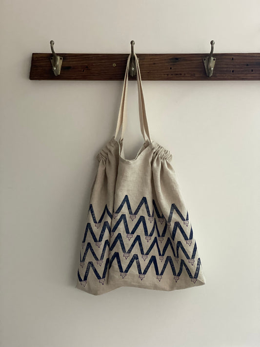 Block Printed Tote Bag