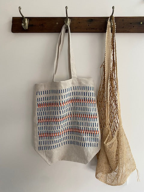 Block Printed Tote Bag