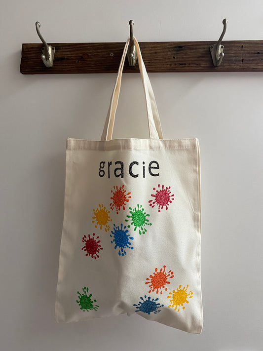 Little Picasso Block Printed Tote Bag