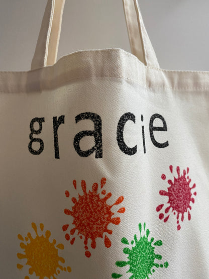 Little Picasso Block Printed Tote Bag