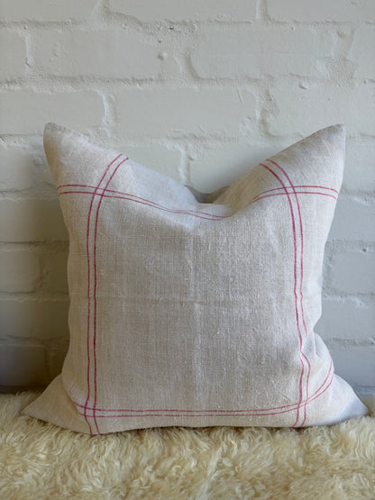 Vintage French Linen Cushion