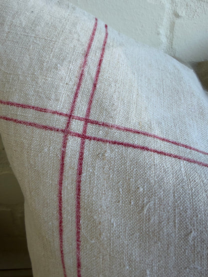 Vintage French Linen Cushion